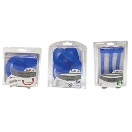 Fabrication Enterprises Fabrication Enterprises 10-1564 Cando Jelly Expander Single; Double and Triple Exerciser Kit; Blue - Heavy 10-1564
